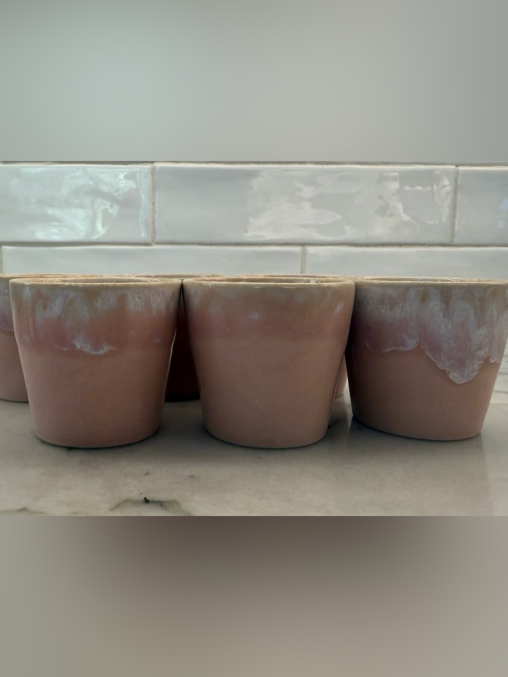Costa Nova Grespresso Espresso Cup Cups Set of 6 in Pink & Cream